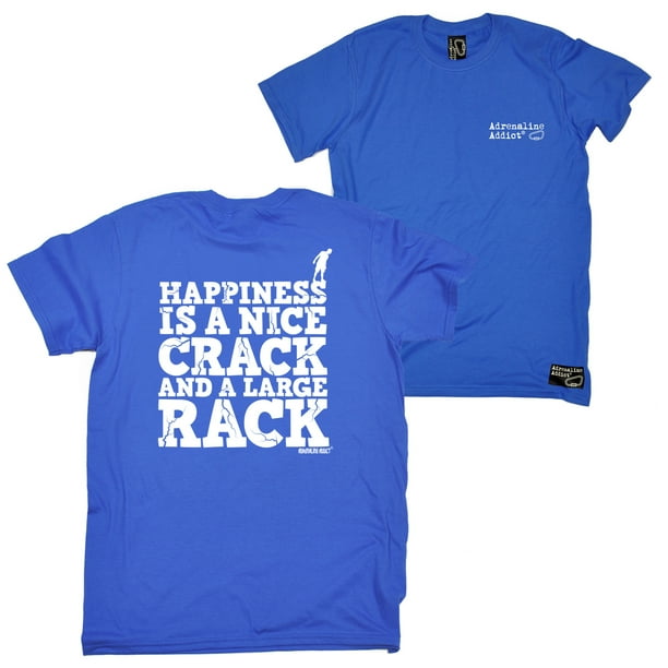 Happiness Is A Nice Crack Large Rack T-SHIRT rock climbing funny birthday gift